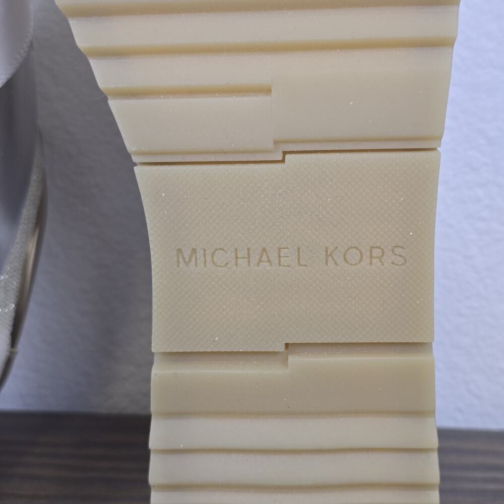 Michael Kors- Allie Trainers - Size 9.5 gold glitter mesh and metallic panel - Picture 11 of 11